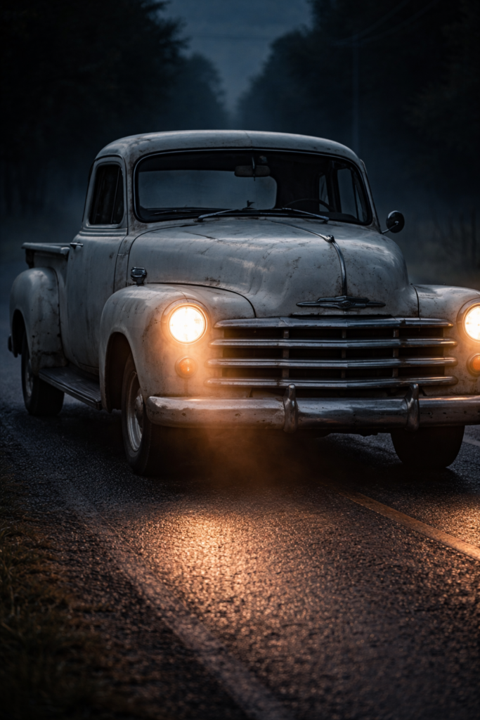 phantom cars on hicks road, the white truck